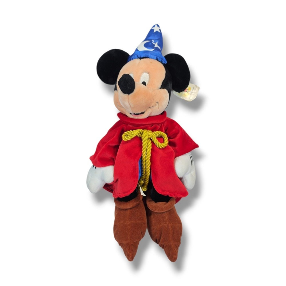 VTG Walt Disney World SORCERER Mickey Mouse 20 Inch Stuffed Toy Plush Y2K 2000